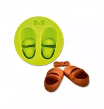 Moule Silicone Chaussure Bébé avec Noeud