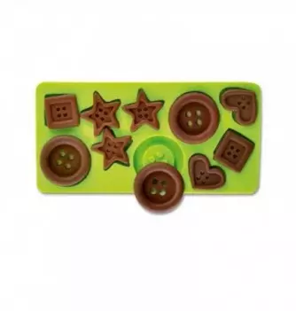 Silicone Mould - Fun Buttons (135X55mm)