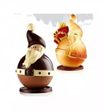 Chocolate Mould - Set of 2 Santa Claus Ball