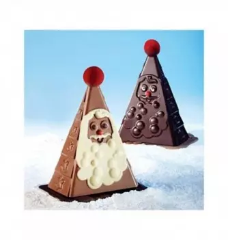 Chocolate Mould - Set of 2 Triangle Santa Claus