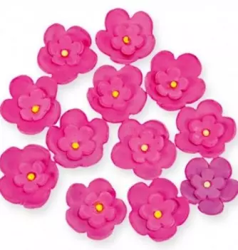 Gumpaste Flowers - Double fuchsia flowers