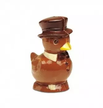 Moule Chocolat Monsieur Canard avec Chapeau 125mm