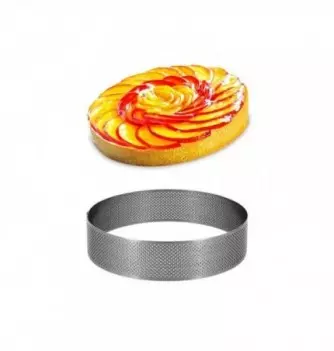 Cercle Inox Pâtisserie Micro-Perforé - Ø 10cm - H 3,5cm