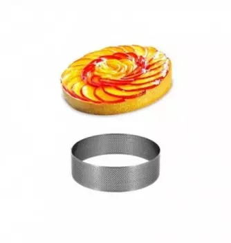 Cercle Inox Pâtisserie Micro-Perforé - Ø 8cm - H 3,5cm