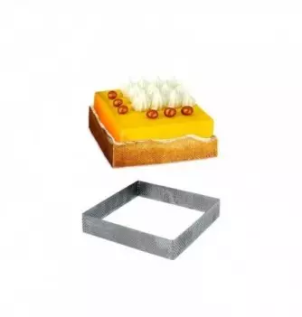 Carré Inox Pâtisserie 10cm Micro-Perforé ht.2cm