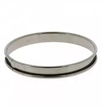 Stainless Steel Tartlet Ring - dia.14 cm - H.2 cm