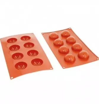 Silicone Mould - Decoflex Semi Sphere (8pcs)