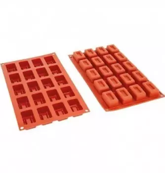 Moule Gâteau Silicone Petit Rectangle Creux Décoflex - 20pcs