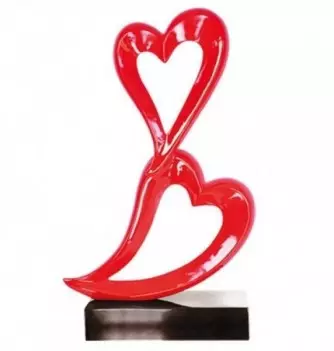 Sculpture 2 Coeurs rouges - 10kg