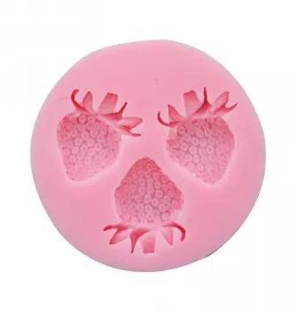 Moule Silicone Petites Fraises 3pcs 2cm