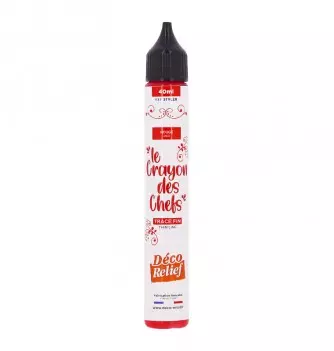 Crayon des chefs rouge pour l'écriture sur pâtisseries.