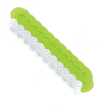 Moule silicone dentelle relief frise fleurs