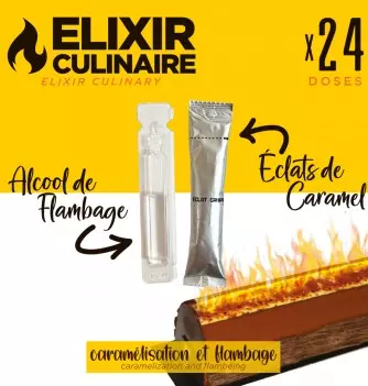 Élixir Culinaire - Kit éclats de caramel + alcool de...