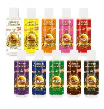 Lot de 10 Colorants Alimentaires Liquides Professionnel -...