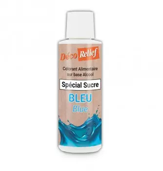 Flacon de 125ml de colorant alimentaire bleu spécial sucre