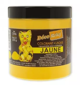 Colorant Alimentaire Liposoluble Jaune Laque 100g